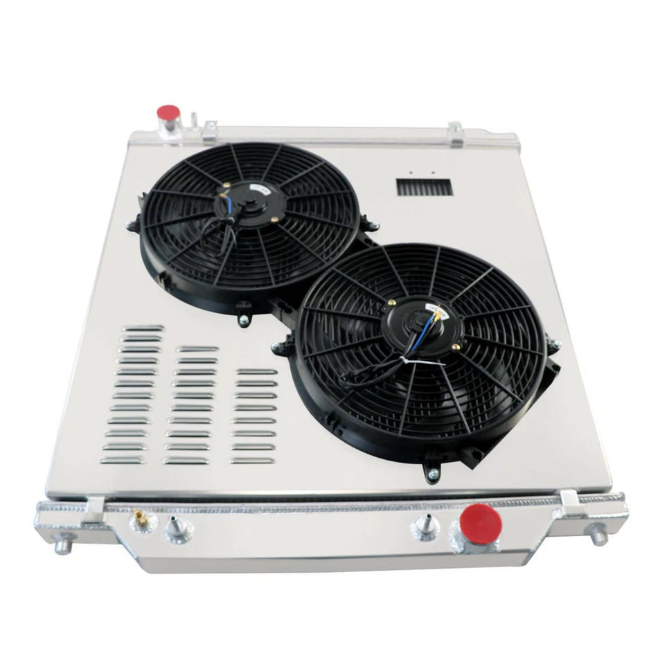 ASI Performance 2-Row Radiator+Shroud+Fan Relay For 2003-07 Ford F250,F350,F450 Super Duty 6.0L