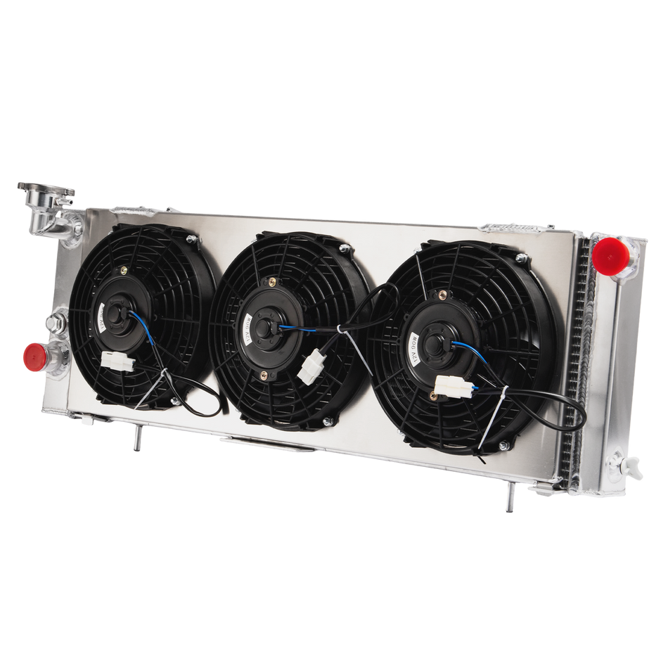 ASI Performance 3 Row Radiator+Shroud For 1991-2001 Jeep Comanche Cherokee XJ 2.5L L4 4.0L L6 MT