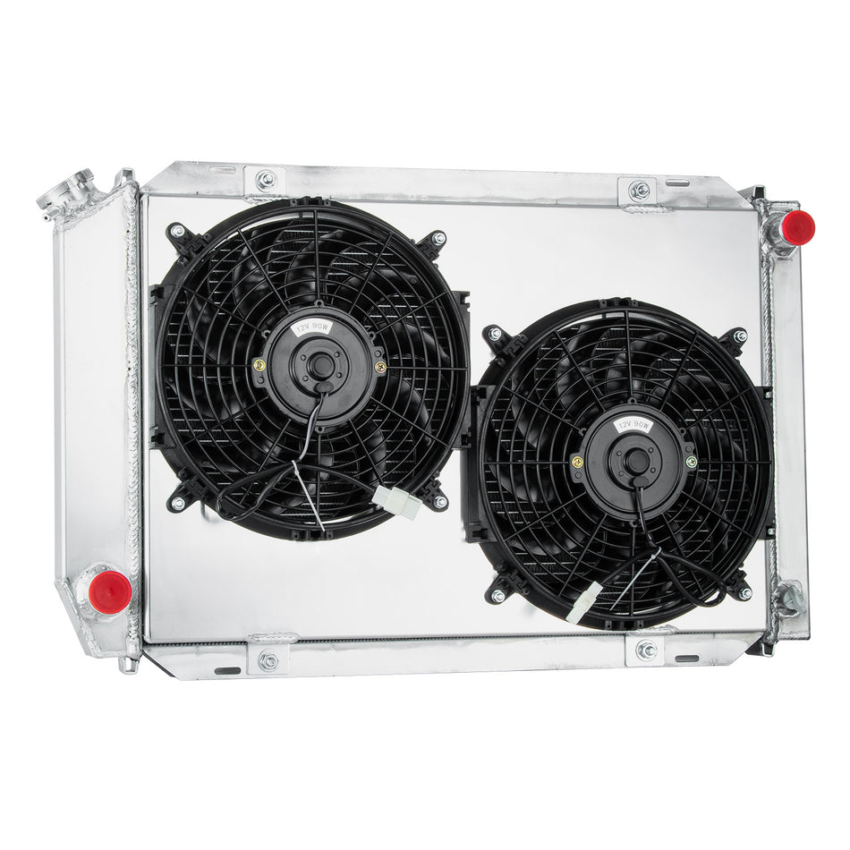ASI Performance Aluminum 3 Rows Radiator Shroud Fan For 79-93 Ford Mustang Mercury Cougar XR7 MT