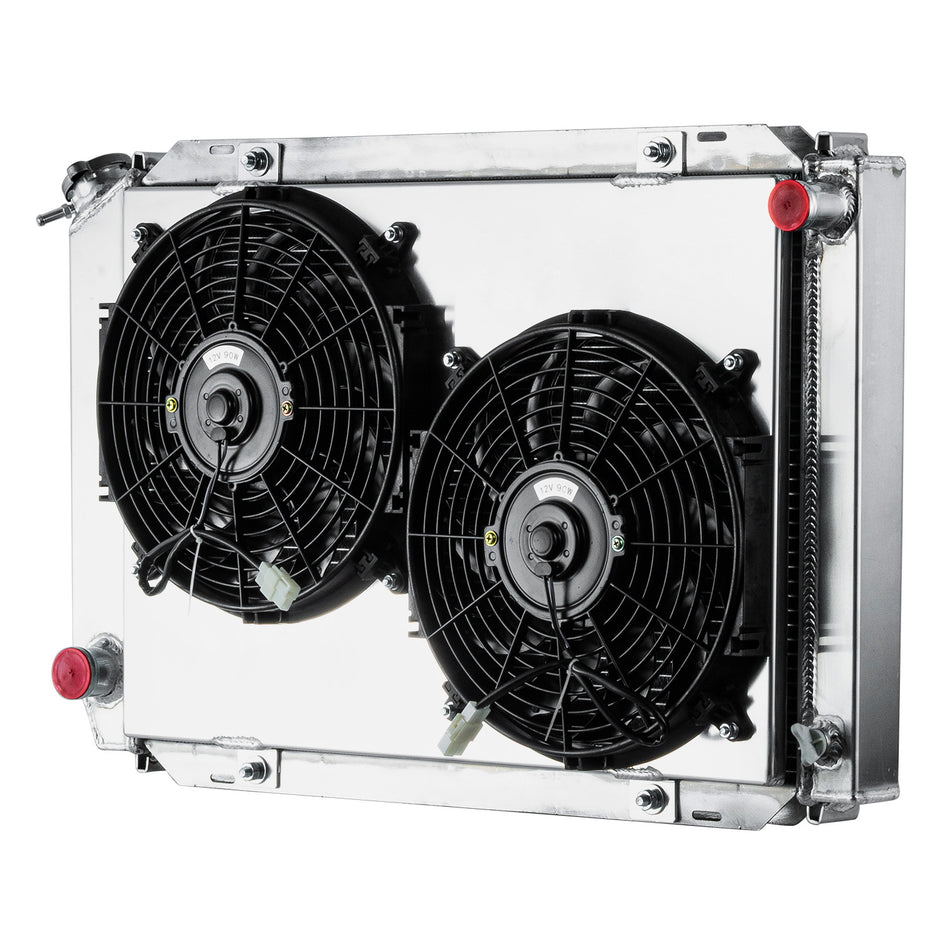 ASI Performance Aluminum 3 Rows Radiator Shroud Fan For 79-93 Ford Mustang Mercury Cougar XR7 MT