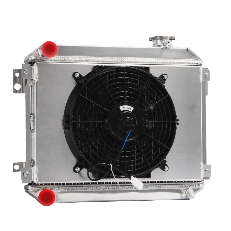 ASI Performance 3~Row Radiator+Shroud Fan fit 1979-82 Toyota Corolla TE71/TE72 1.6 1.8L L4 MT