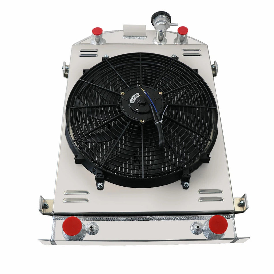 ASI Performance 4-Row Aluminum Radiator&Shroud Fan for 1930-1931 Ford Model A Flathead V8