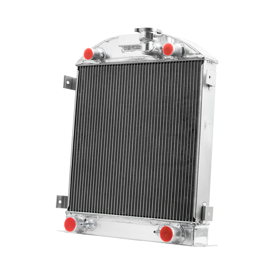ASI Performance Aluminum 4 Row Radiator For Ford Model A 3.3L Flathead Engine L4 Gas 1928-1929