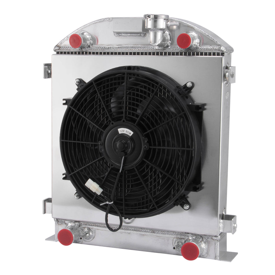 ASI Performance 4 Row Radiator Shroud Fan For 1928-29 Ford Model A Base 3.3L Flathead Engine L4