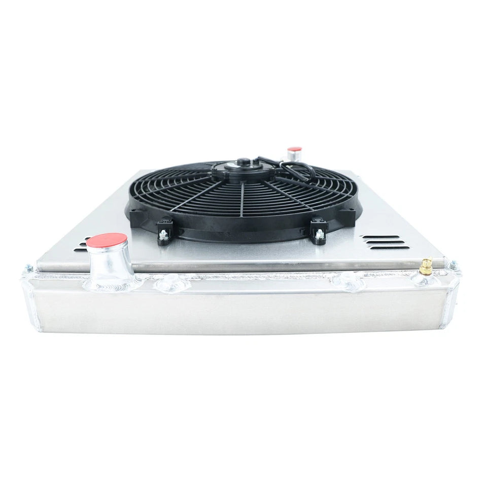 ASI Performance 4 Row Radiator+Shroud Fan Fit Ford 1 1/2 3/4 Ton Pickup F1 F2 F3 F4 V8 1942-1952