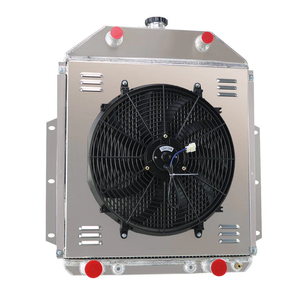 ASI Performance 3 ROW Radiator Shroud 16"Fan Fits 1942-1952 FORD Truck F1 F2 F3 Flathead Engine