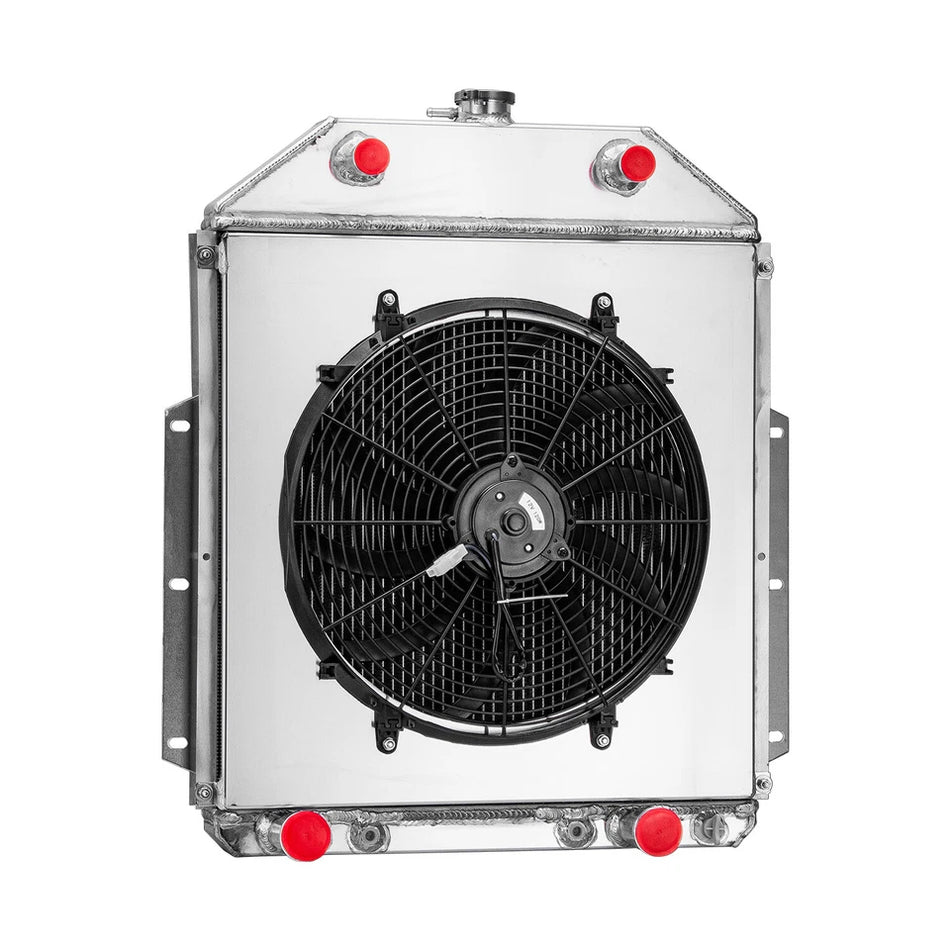 ASI Performance 4 Row Radiator Shroud Fan For 1942-1952 Ford F1 F2 F3 F4 1942-1947 3/4Ton Pickup