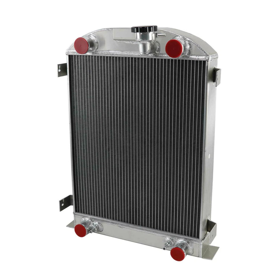 4-ROW ALUMINUM RADIATOR FIT 1932 FORD FLAT HEAD V8 ENGINES AUTO MANUAL