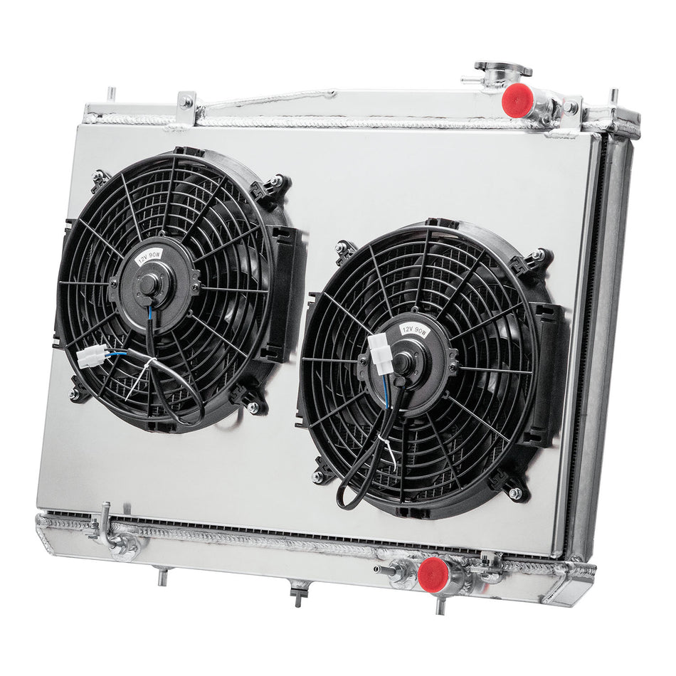 ASI Performance 2Rows Radiator shroud fan For Nissan Navara D22 97-05 3.0L TD 3.3L V6 Petrol AT