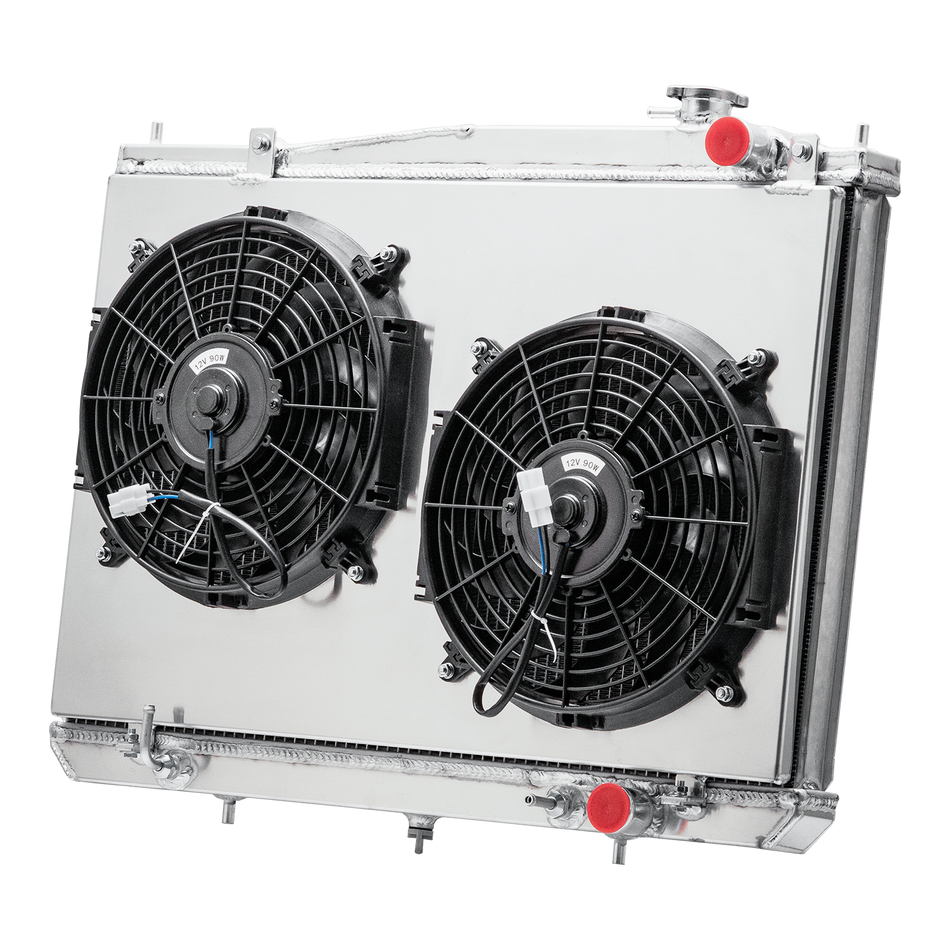 ASI Performance 2Rows Radiator shroud fan For Nissan Navara D22 97-05 3.0L TD 3.3L V6 Petrol AT