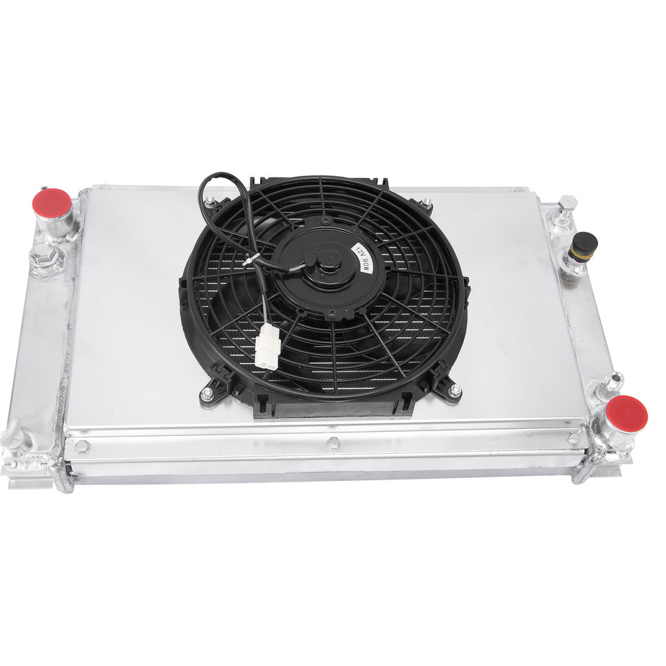 ASI Performance 3~Row Aluminum Radiator Shroud&Fan Fit 1983-1988 PORSCHE 944 2.5L 2.7L NON-Turbo