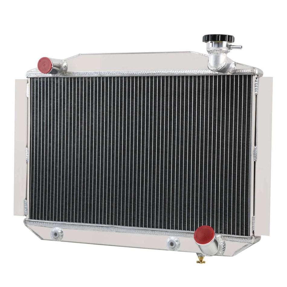 ASI Performance Aluminum 4-Row Radiator For 1955-1960 1956 Chevy Corvette 3.8L 4.3L 4.6L V8 AT.
