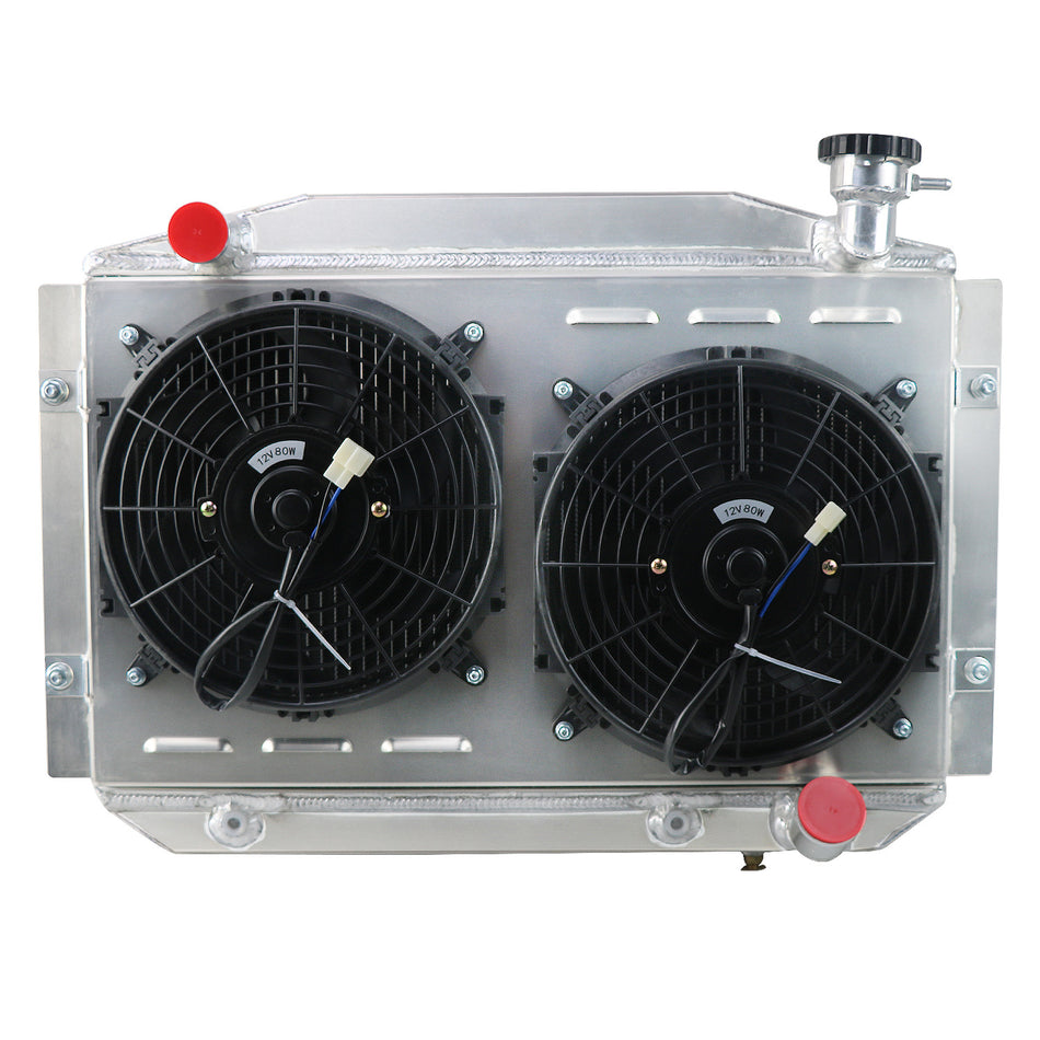 ASI Performance 4 ROWS Radiator+Shroud Fan+Relay For 1955-1960 Chevy Corvette 350 V8 Small Block