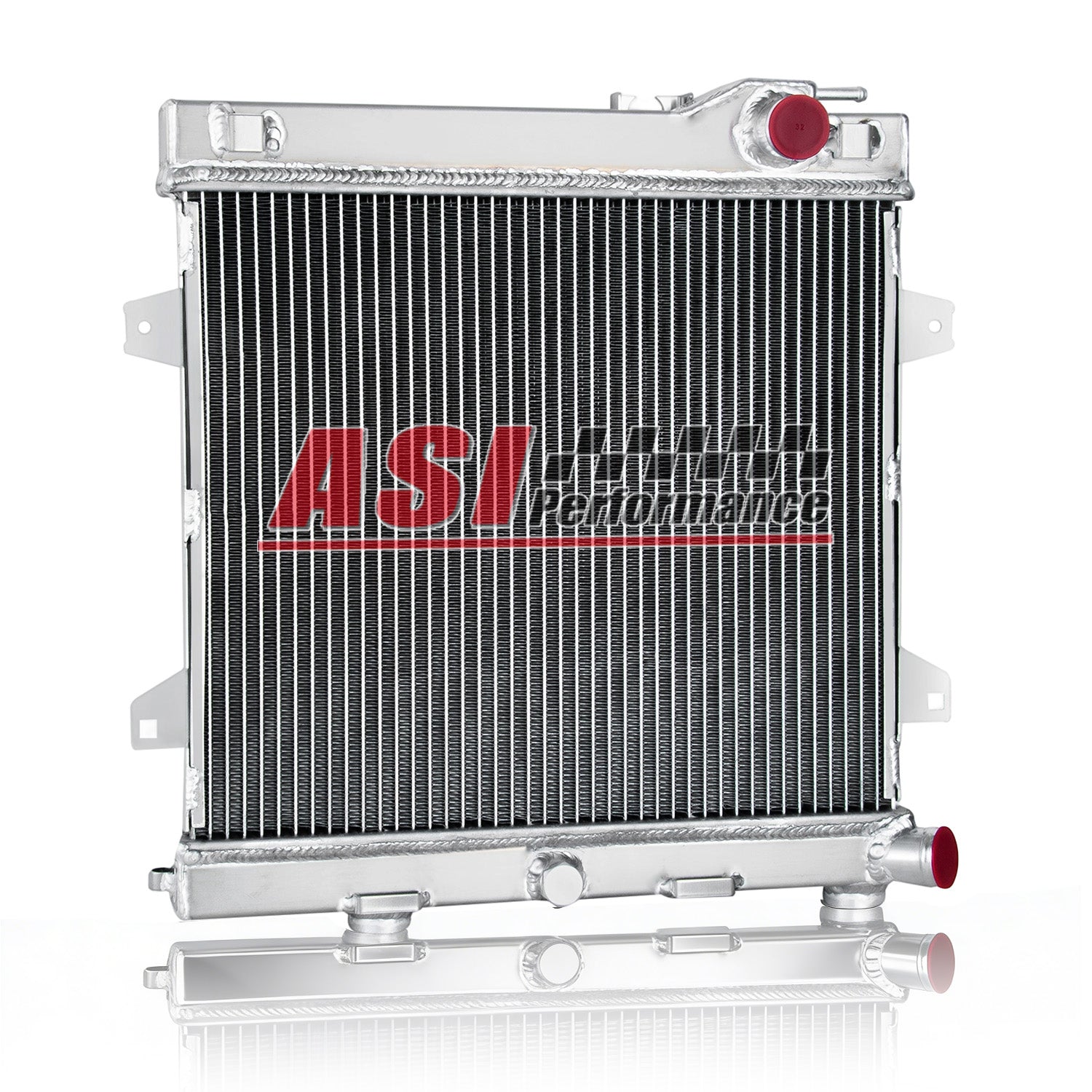 Performance Radiator Inlet ASI Performance 2 Row Aluminum Radiator For 1987-1991 BMW E30 M3 3 ...