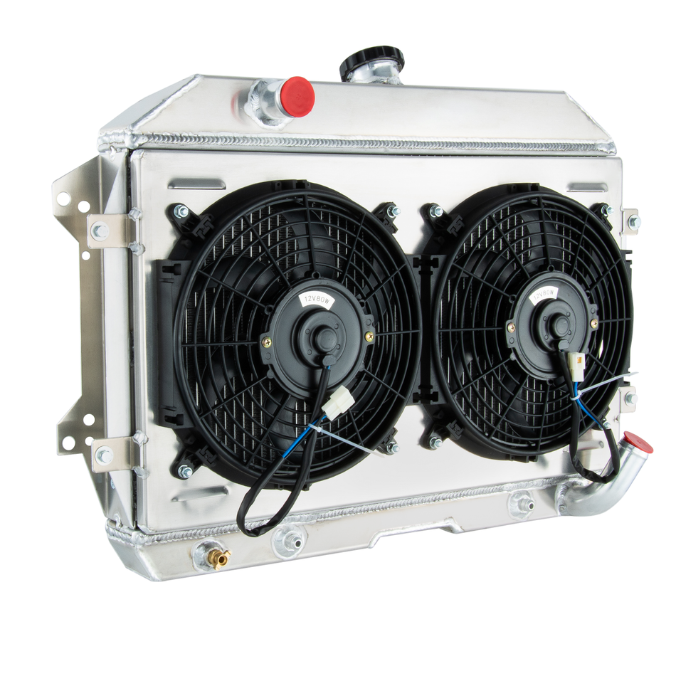 ASI Performance 3Row Radiator Fan Shroud Relay,For Nissan Datsun 240Z 260Z 2.4L L6 1970-75 AT MT