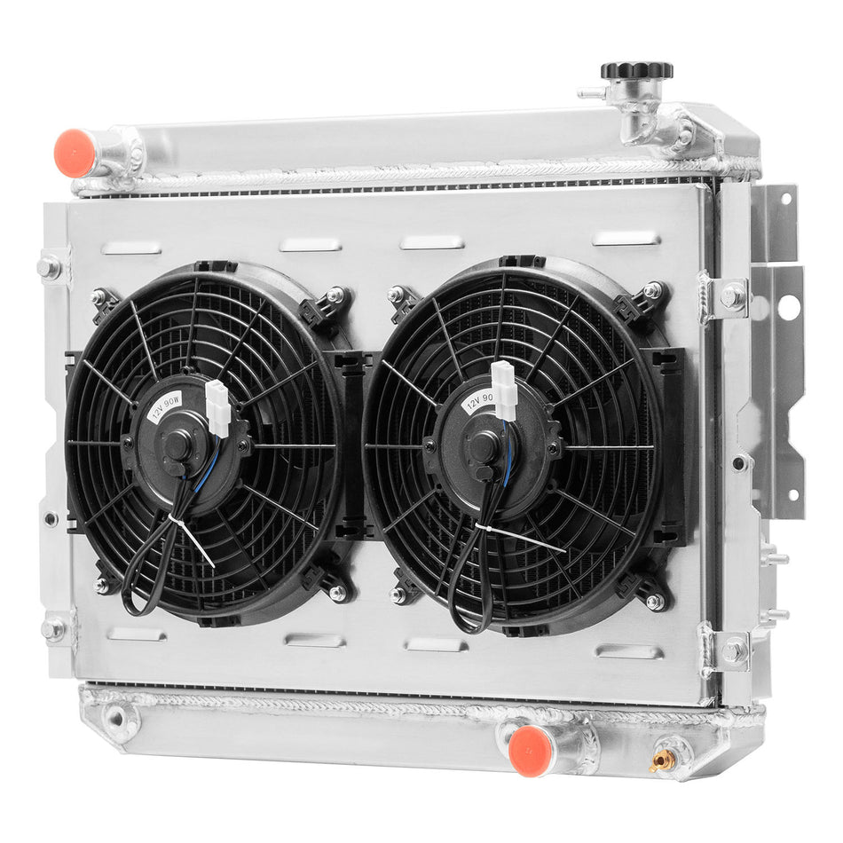 ASI Performance 3 Rows Radiator Shroud+Fan for 1981-90 Toyota LandCruiser FJ65 FJ60 3.4L L4 4.0L