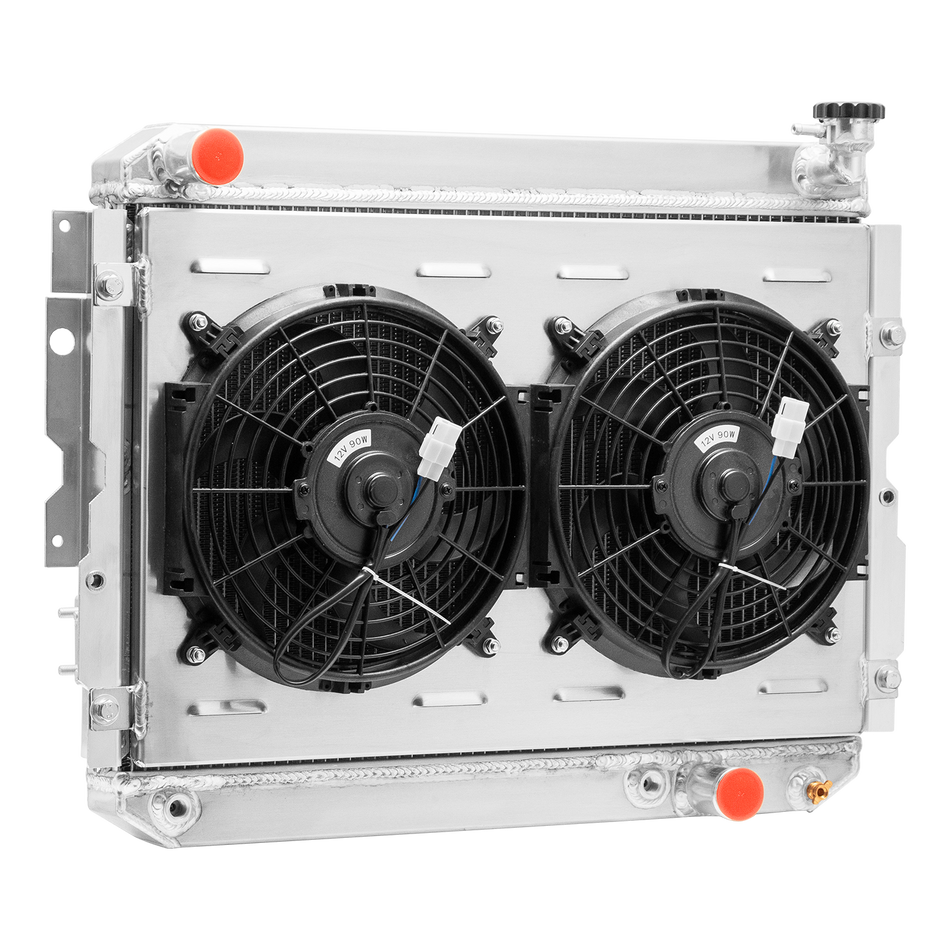 ASI Performance 3 Rows Radiator Shroud+Fan for 1981-90 Toyota LandCruiser FJ65 FJ60 3.4L L4 4.0L