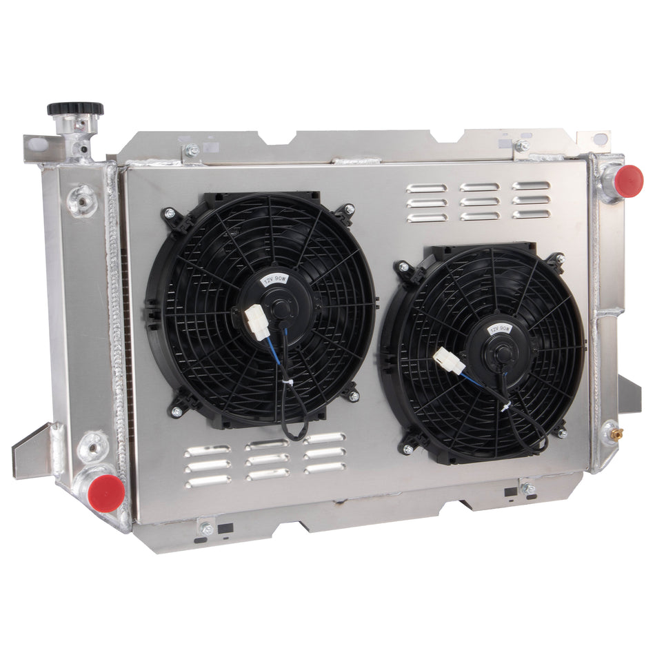 ASI Performance 3Rows Radiator Shroud Fan Relay For 83-97 Ford F100/150/250 Bronco V8 5.0L 5.8L