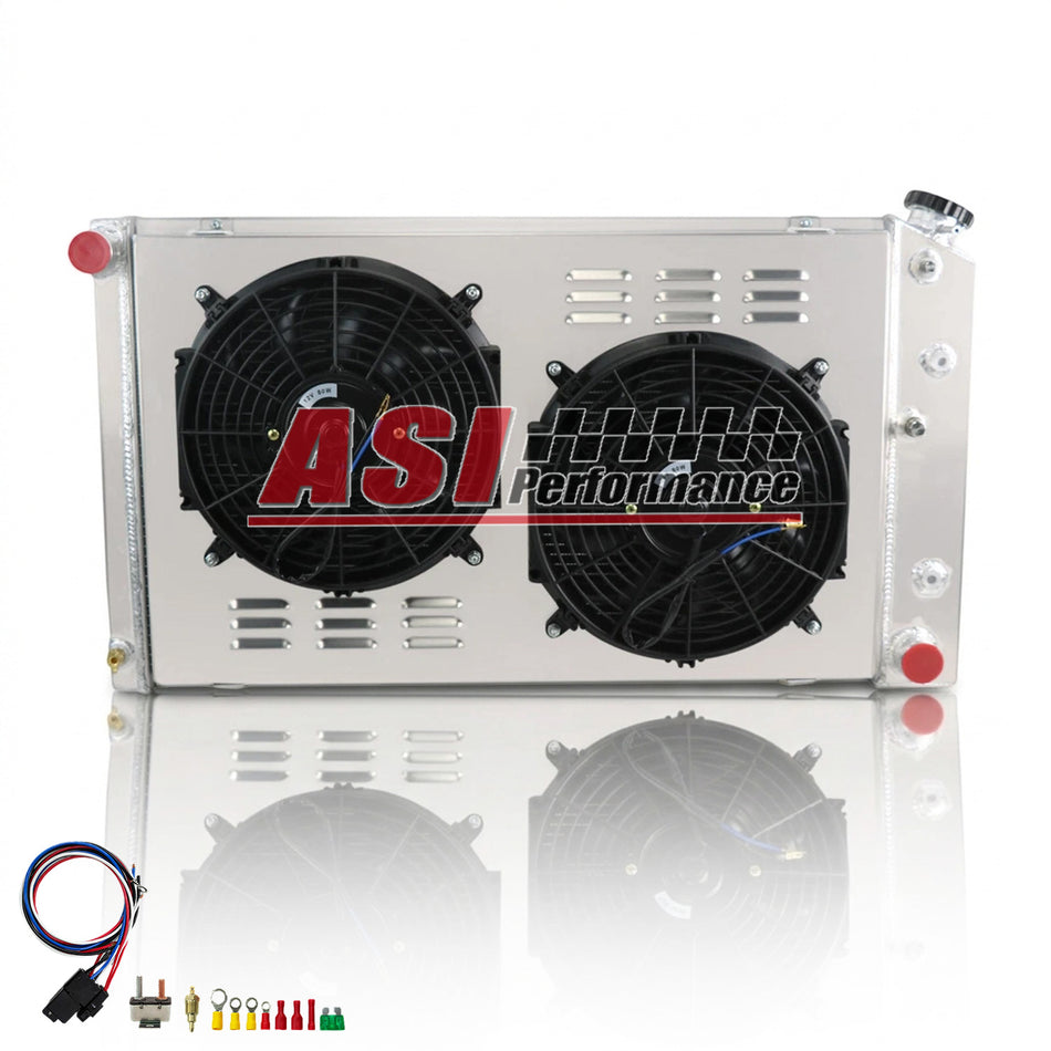 ASI Performance 3 Row Radiator Shroud Fan Relay For 1971-90 Chevy GMC C/K Buick Pontiac 5.0L AT
