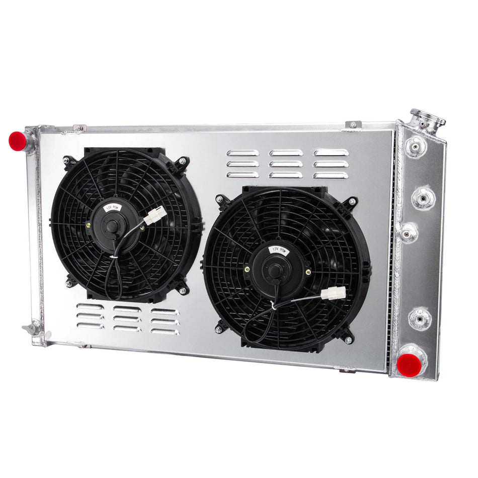 ASI Performance 3 Row Radiator with Shroud Fan For 1978-1987 Chevy GMC C/K C10 C20 Monte Carlo 18.5" H x 31.7" W