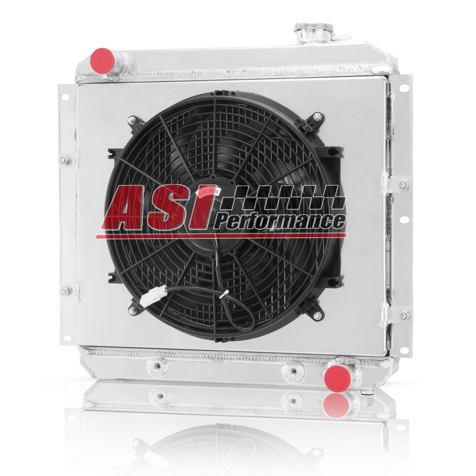 ASI Performance 3 Row Radiator+Shroud Fan for 58-84 Toyota Land Cruiser FJ40 FJ45 3.9L 4.2L L6