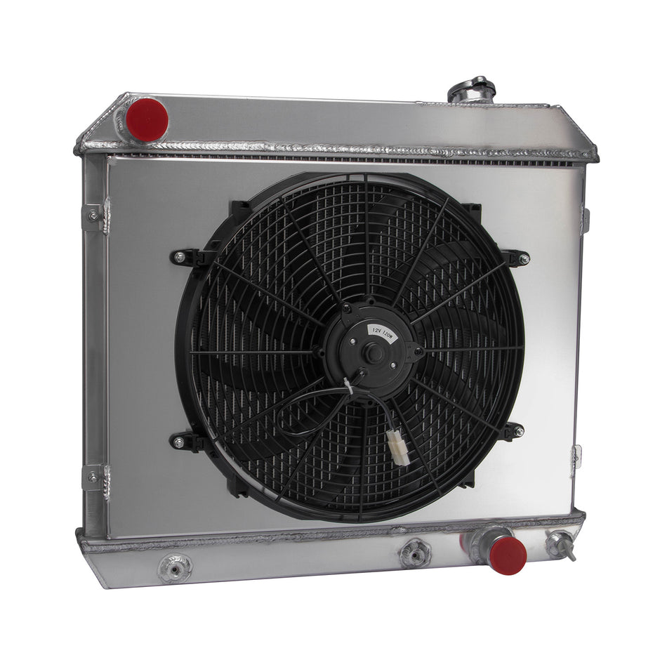 ASI Performance Fit 1963-1966 Chevy C10 C20 C30 K10 K20 K30 V8 3 Row Radiator+Shroud Fan
