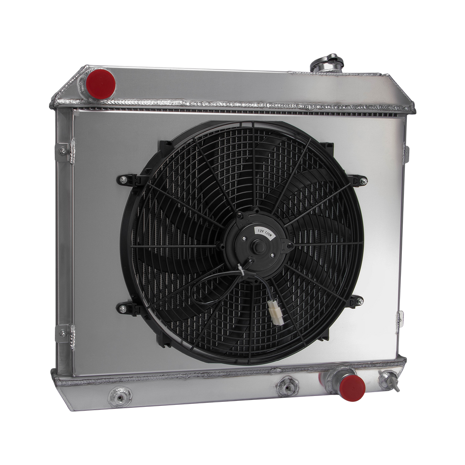 ASI Performance Fit 1963-1966 Chevy C10 C20 C30 K10 K20 K30 V8 3 Row Radiator+Shroud Fan