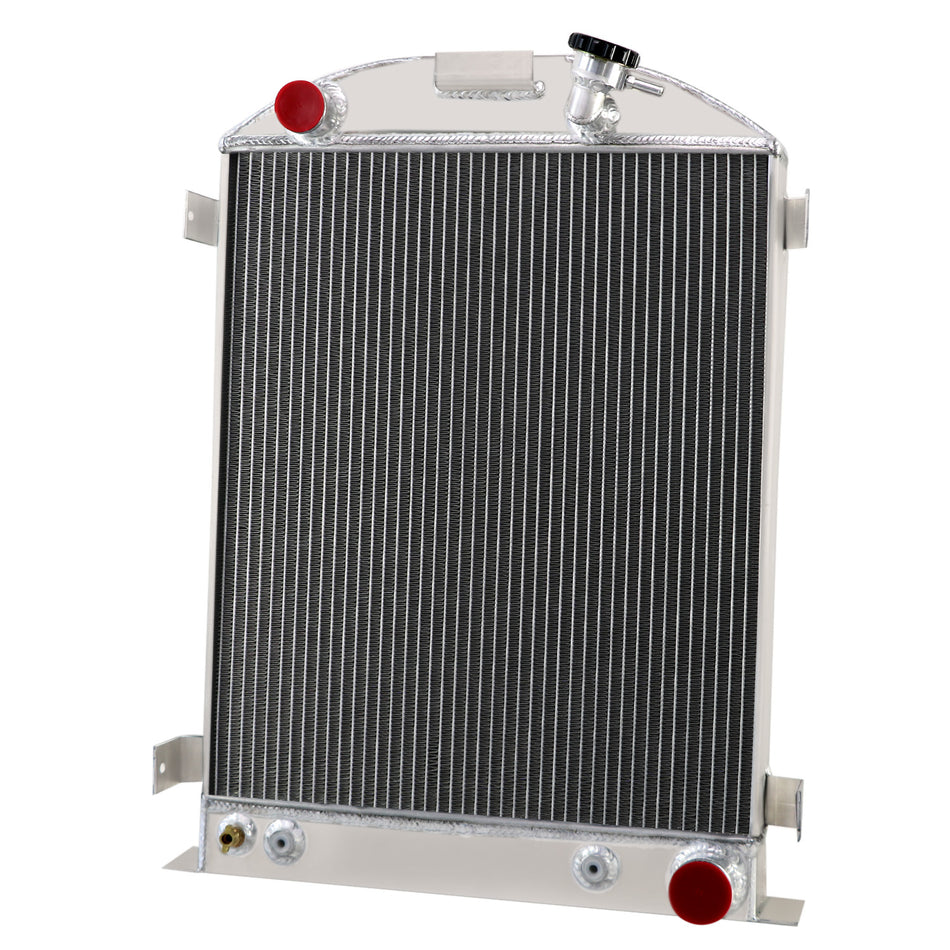 ASI Performance 3 Row Radiator for 1930-1938 Ford Model A 2.2L 3.3L Chevy Engine V8 AT CC3132