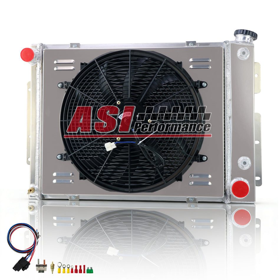ASI Performance 3 Row Radiator Fan Shroud for 1967-1969 Chevy Camaro Pontiac Firebird Transam V8