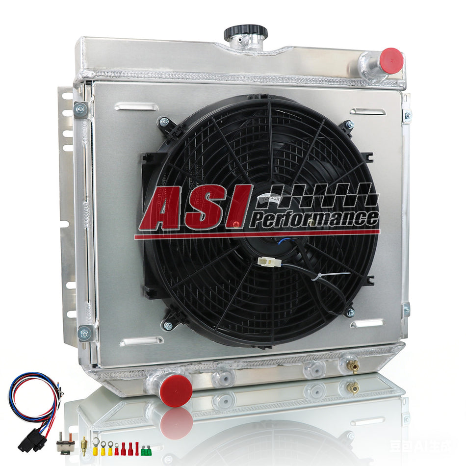 ASI Performance 3 Row Radiator+Shroud Fan For 69-70 Ford Mustang 1971-73 Ford Maverick Mercury