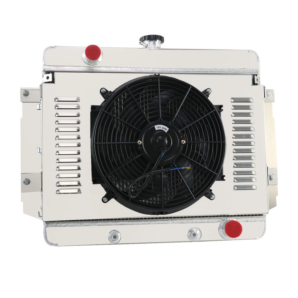 ASI Performance 3 Rows Radiator+Shroud Fan For 1969-1970 Chevy Impala/Bel Air/Caprice/Brookwood