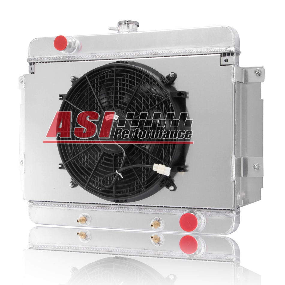 ASI Performance 3 Rows Radiator Shroud Fan Fit 1969-1970 Chevy Impala Bel Air Caprice Kingswood