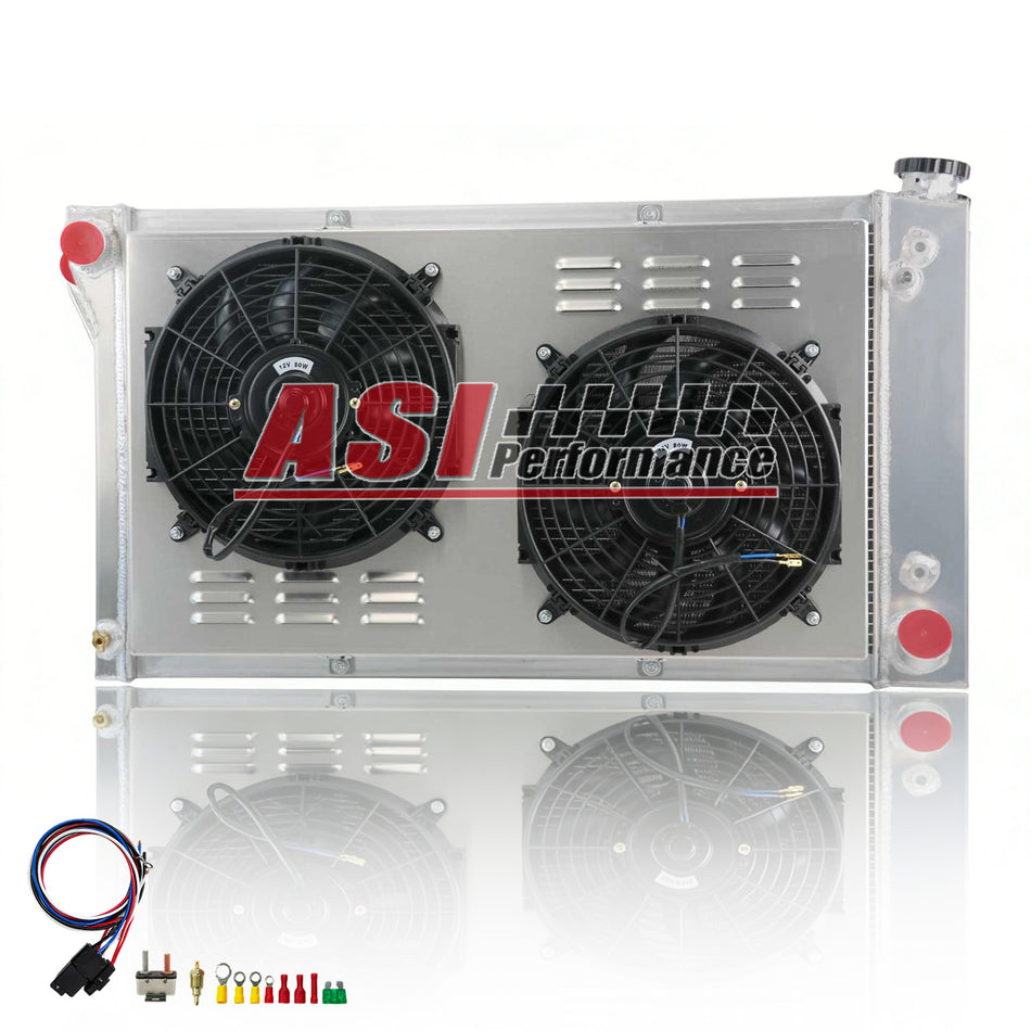 ASI Performance 3 Row Radiator Shroud Fan For 1967-1972 Chevy C/K C10 C20 C30 K10 K20 K30