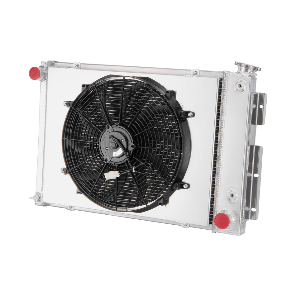 ASI Performance 3 Row Radiator+Shroud Fan For 1967 1968 1969 Chevy Camaro Pontiac Firebird STOCK