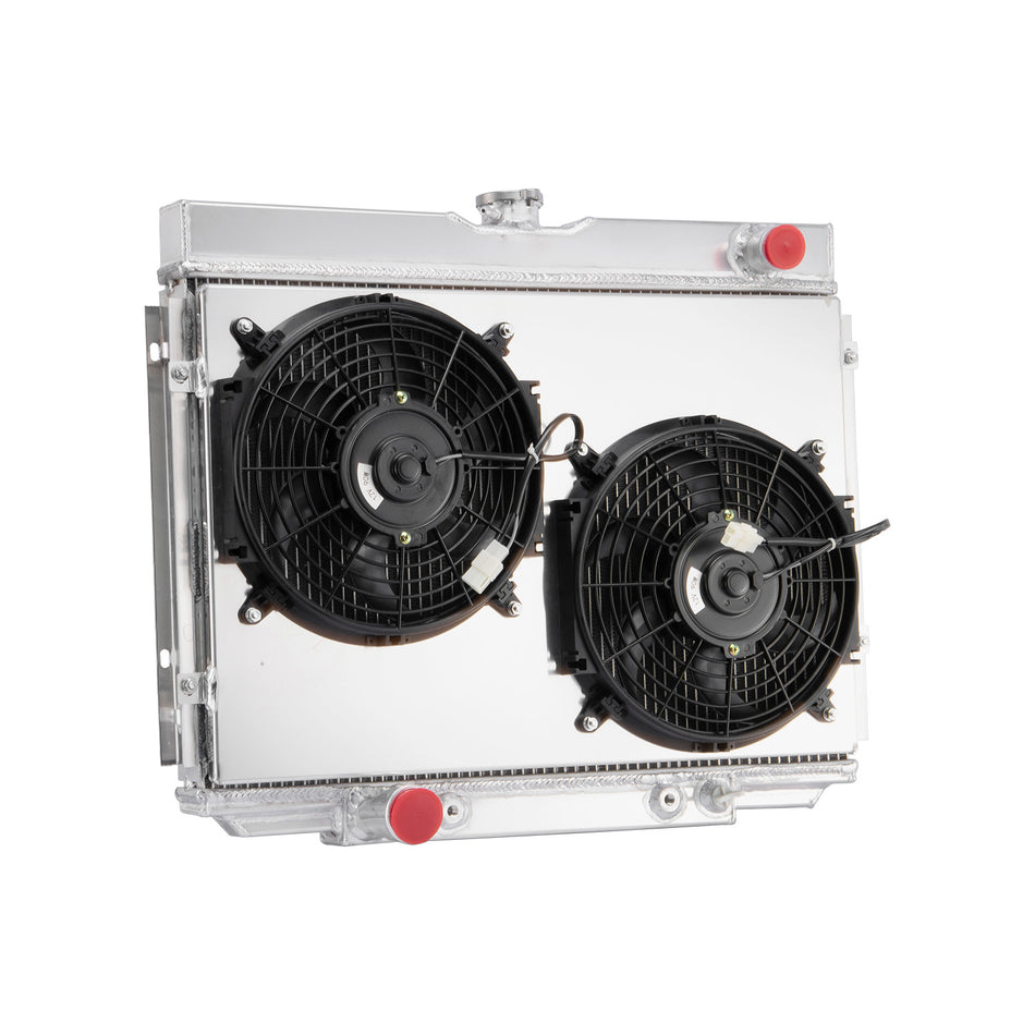 ASI Performance 3-Row Radiator+Shroud Fan Fit 1967-1970 Ford Mustang Fairlane Ranchero/Mercury V8