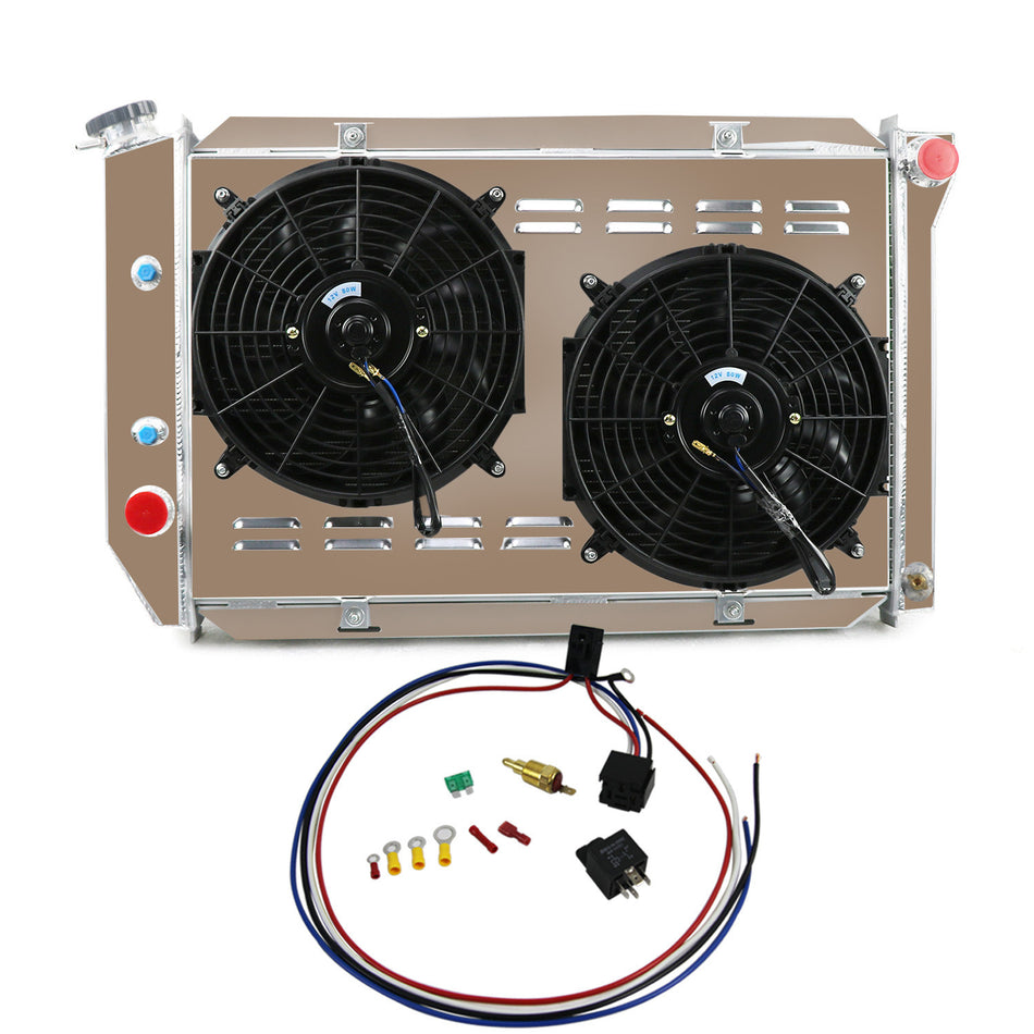 ASI Performance 3Row Aluminum Radiator Shroud Fan fit 1971-1973 FORD MUSTANG / COUNTRY SEDAN V8
