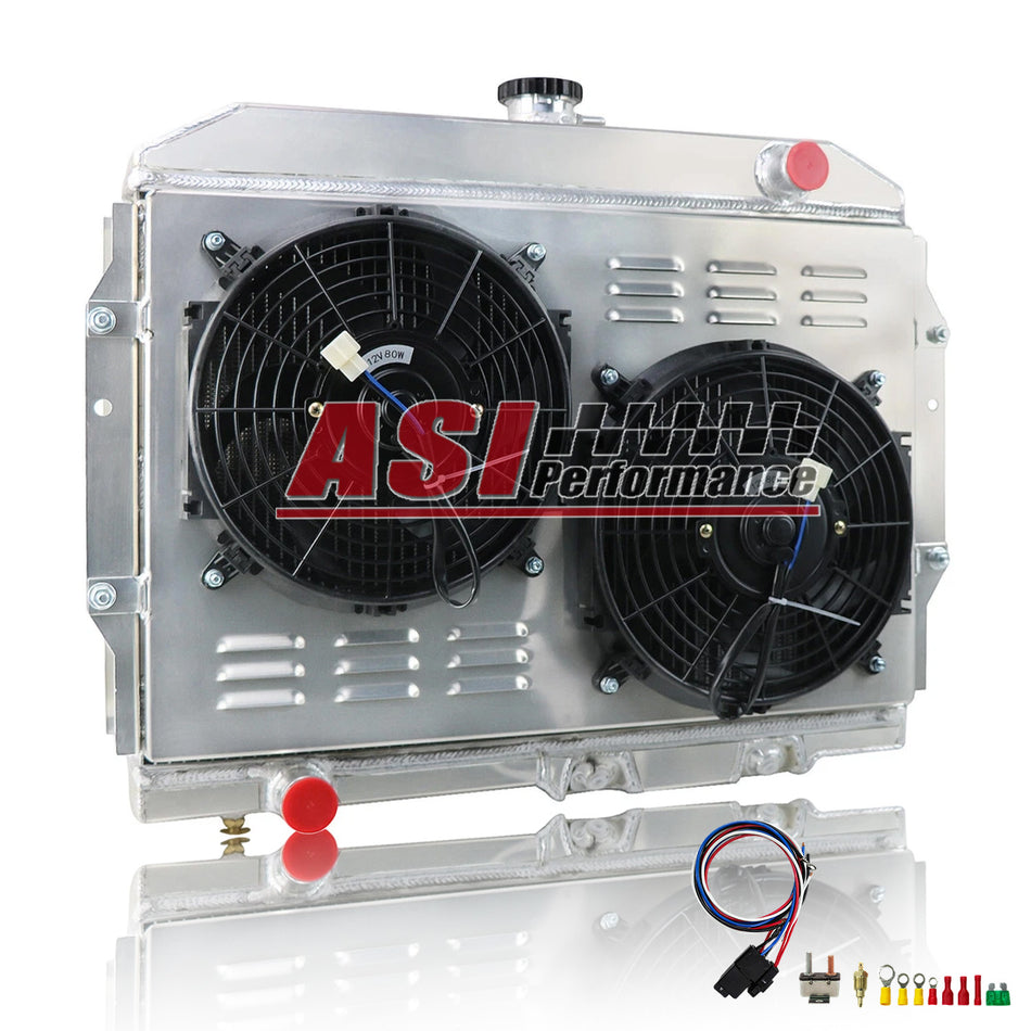 ASI Performance 3 Row Radiator Shroud + Fan For 1968-1974 AMC AMX Javelin Base AMX SST