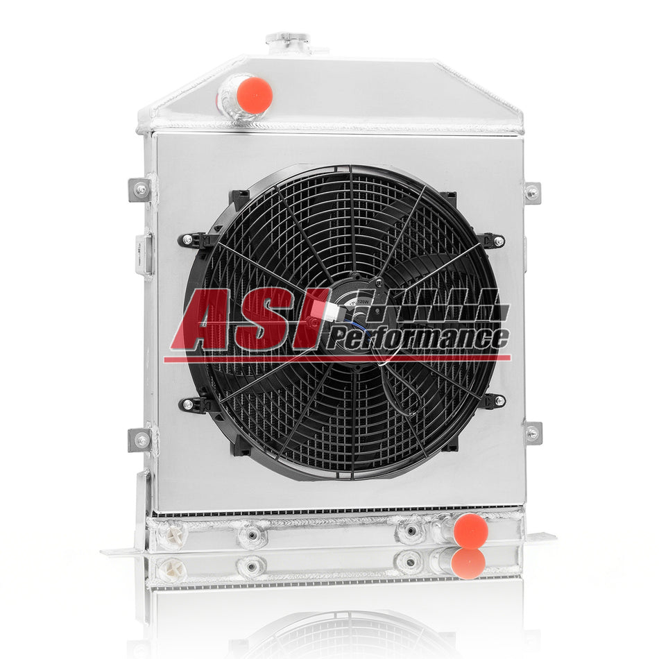 ASI Performance 3 Row Radiator Fan Shroud For 1942-1948 Ford Deluxe Super Deluxe 3.6L 3.9L V8
