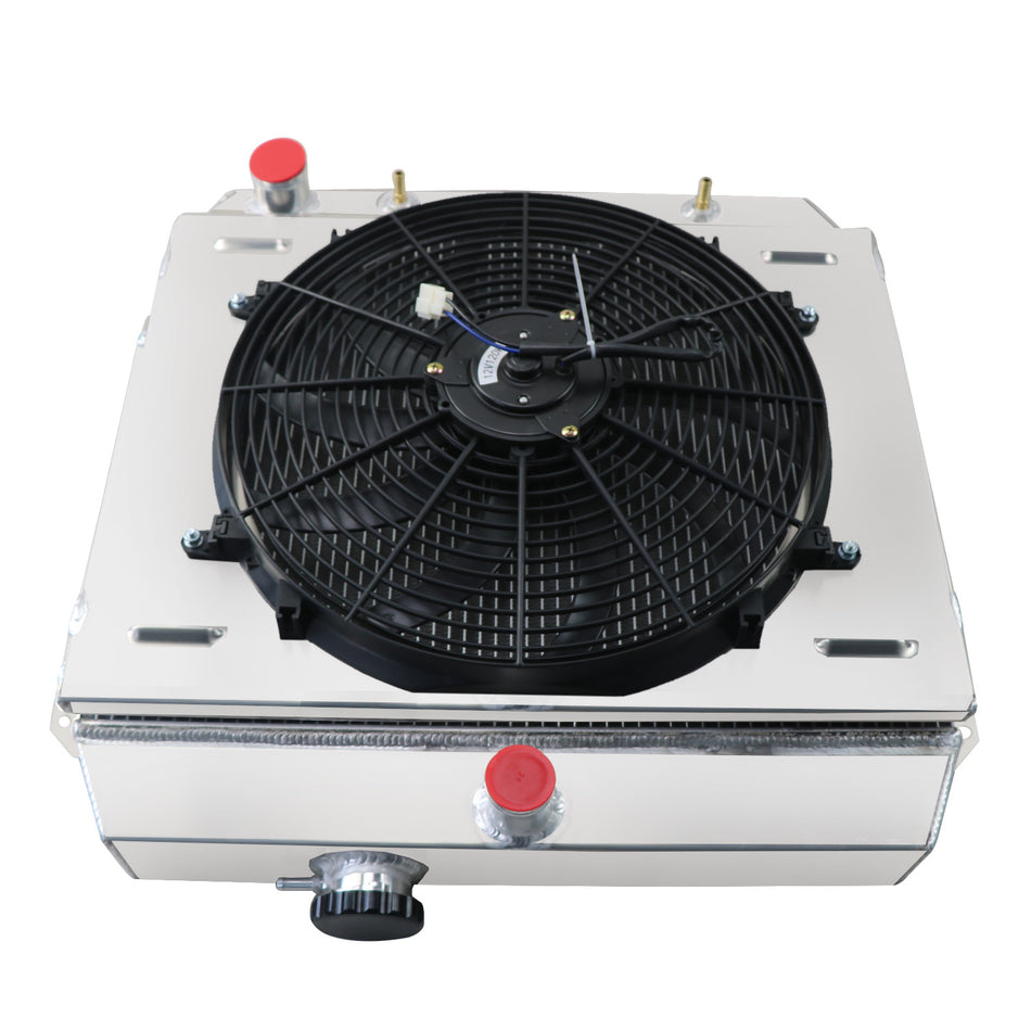 ASI Performance 3-Row Radiator Shroud Fan Kits Fit 1949~1954 Chevy Bel Air Sedan V8 Fleetline