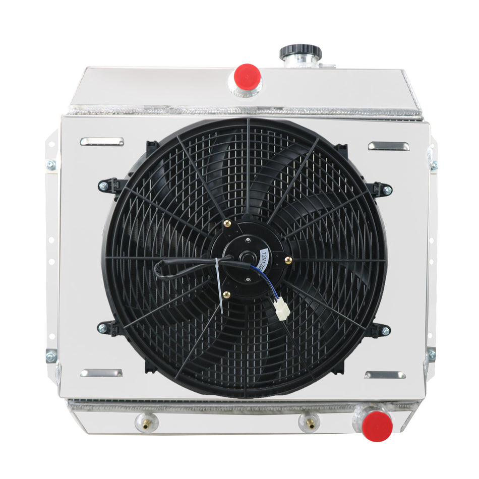 ASI Performance 3-Row Radiator Shroud Fan Kits Fit 1949~1954 Chevy Bel Air Sedan V8 Fleetline