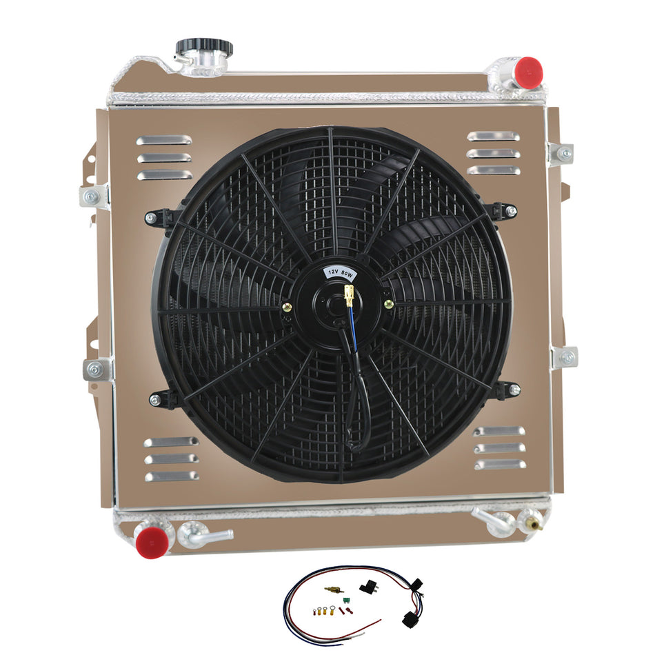 ASI Performance 3 Row Aluminum Radiator Shroud Fan Fits 1988-1995 Toyota Pickup 4 Runner 3.0L V6