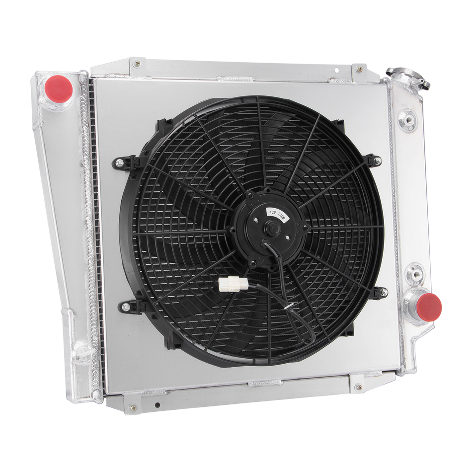 ASI Performance 3Row Aluminum Radiator+Shroud Fan For 1966-77 Ford Early Bronco 5.0L V8