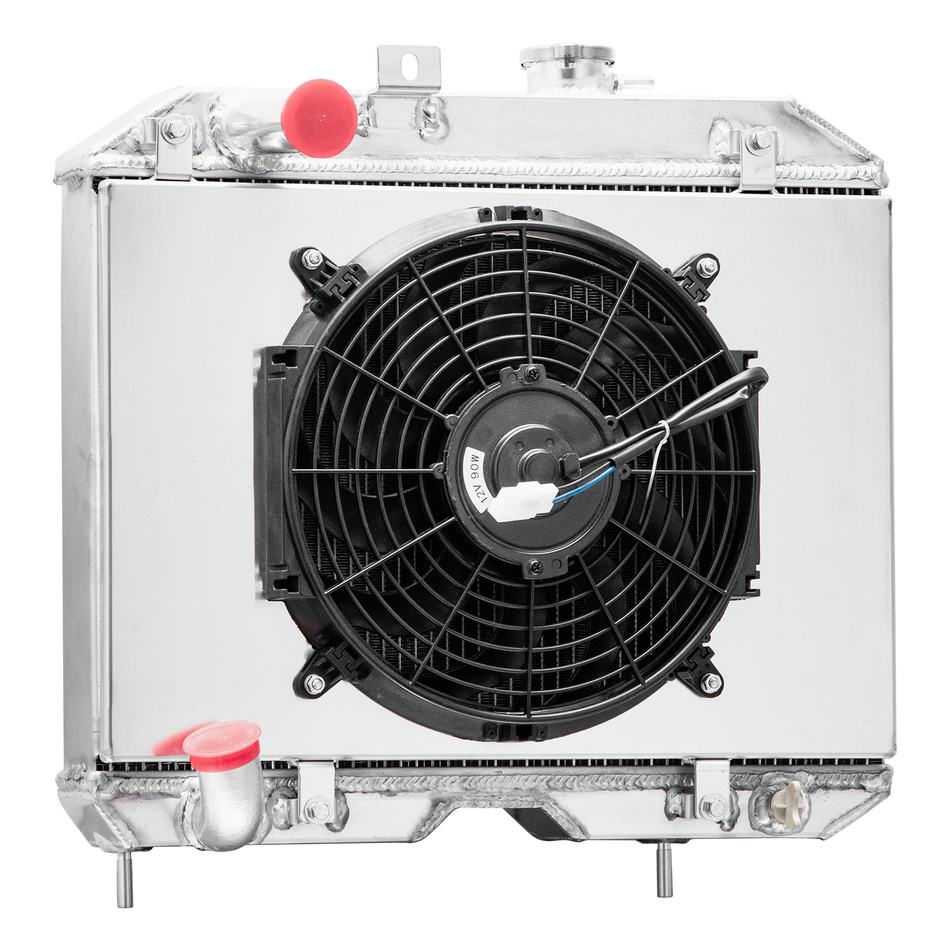 ASI Performance 3 Row Aluminum Radiator Shroud Fan for 41-1952 Jeep Willys MB/CJ-2A/M38 Ford GPW