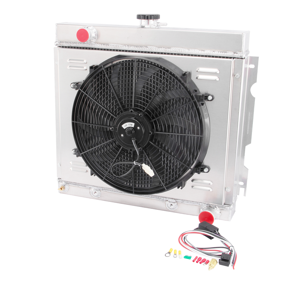 ASI Performance 3Row Radiator Fan Shroud Fit 71-72 Dodge Dart Plymouth Duster Valiant 5.2L/5.6L.