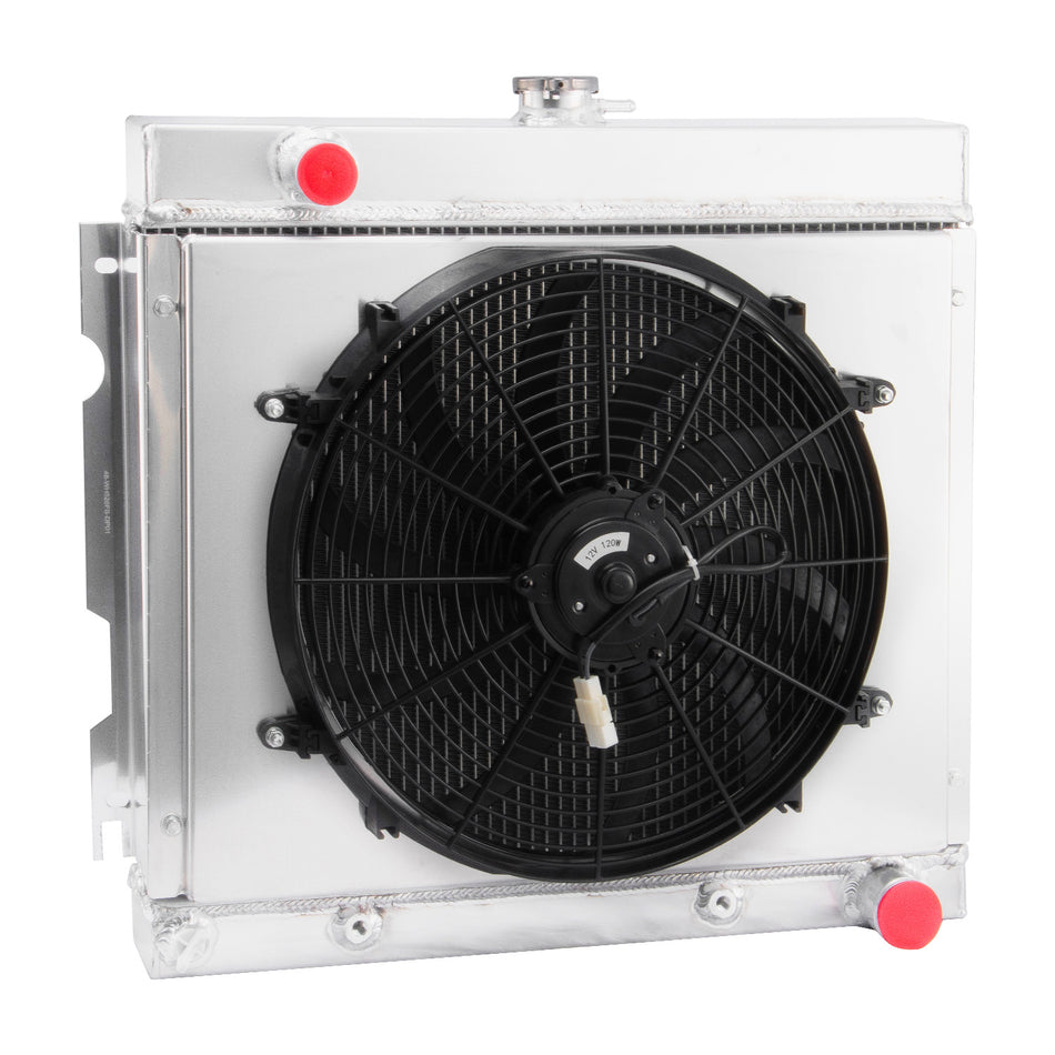 ASI Performance 3-Row Radiator&Shroud Fan For 1970-1972 Dodge Dart Plymouth Duster 5.2L 5.6L AT