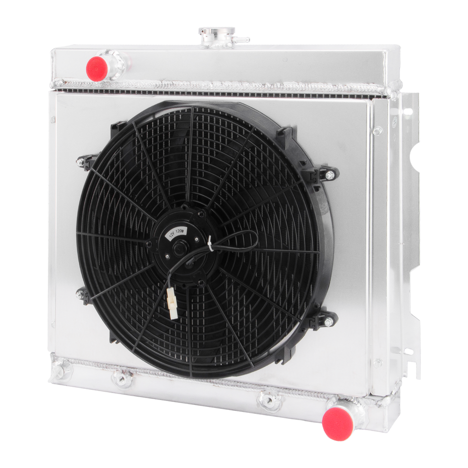 ASI Performance 3-Row Radiator&Shroud Fan For 1970-1972 Dodge Dart Plymouth Duster 5.2L 5.6L AT