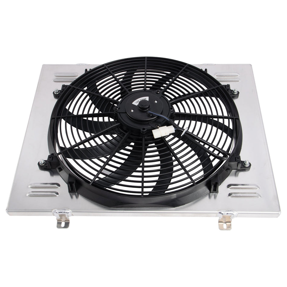 ASI Performance Aluminum Shroud Fan+Relay Fit 68-74 Chevy Nova/75-87 El Camino 68-81 Pontiac 571