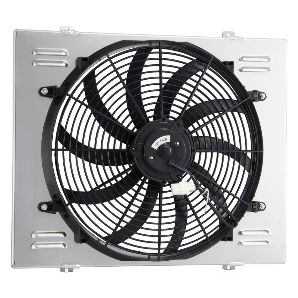 ASI Performance Aluminum Shroud Fan+Relay Fit 68-74 Chevy Nova/75-87 El Camino 68-81 Pontiac 571