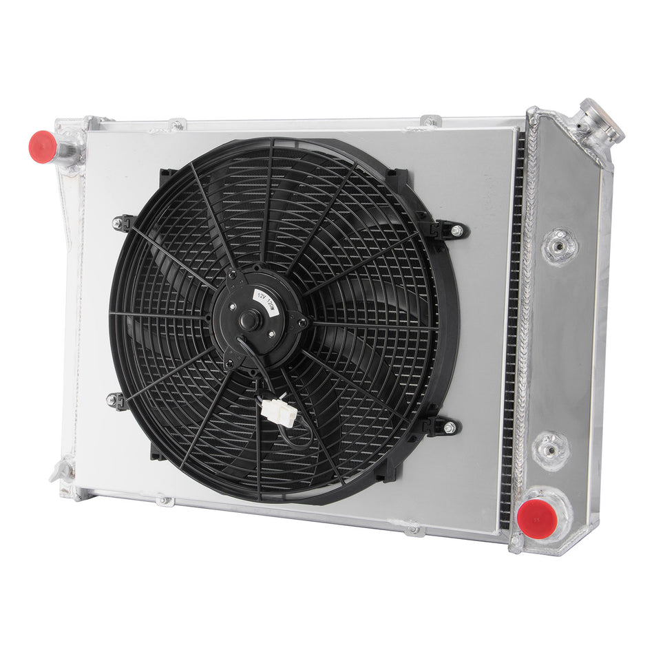 ASI Performance 3 Row Radiator Shroud Fan For 71-85 Chevy Impala/1969-79 Nova/80-87 Buick Regal