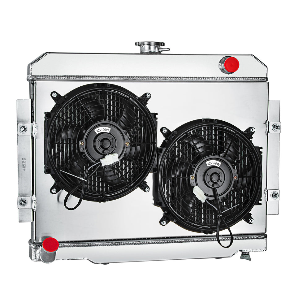 ASI Performance 3 Rows Radiator+Shroud Fan For Jeep Scrambler CJ5 CJ6 CJ7 Series 1972-1986